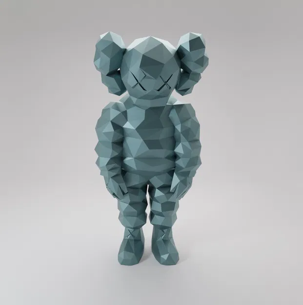 Mô Hình KAWS Phong Cách Low-Poly (XX) - Image 1