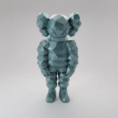 Mô Hình KAWS Phong Cách Low-Poly (XX)