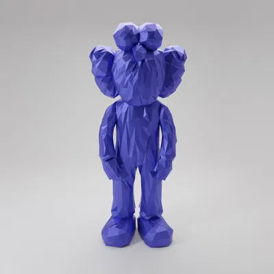 Mô Hình KAWS Phong Cách Low-Poly (XX)