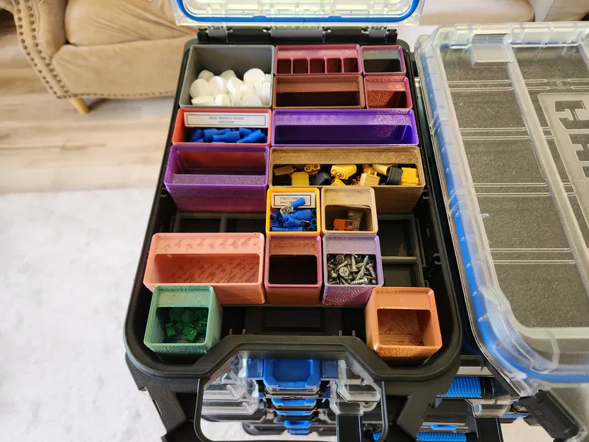 Tấm đế Gridfinity cho Hộp đựng đồ Hart Stack Half 254497 - Lưới 5x6 có bộ chuyển đổi cho ngăn cao 6u - Image 1