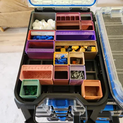 Tấm đế Gridfinity cho Hộp đựng đồ Hart Stack Half 254497 - Lưới 5x6 có bộ chuyển đổi cho ngăn cao 6u