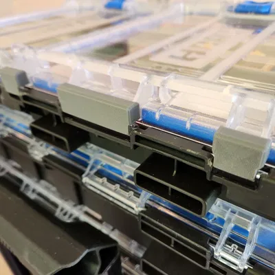 Tấm đế Gridfinity cho Hộp đựng đồ Hart Stack Half 254497 - Lưới 5x6 có bộ chuyển đổi cho ngăn cao 6u