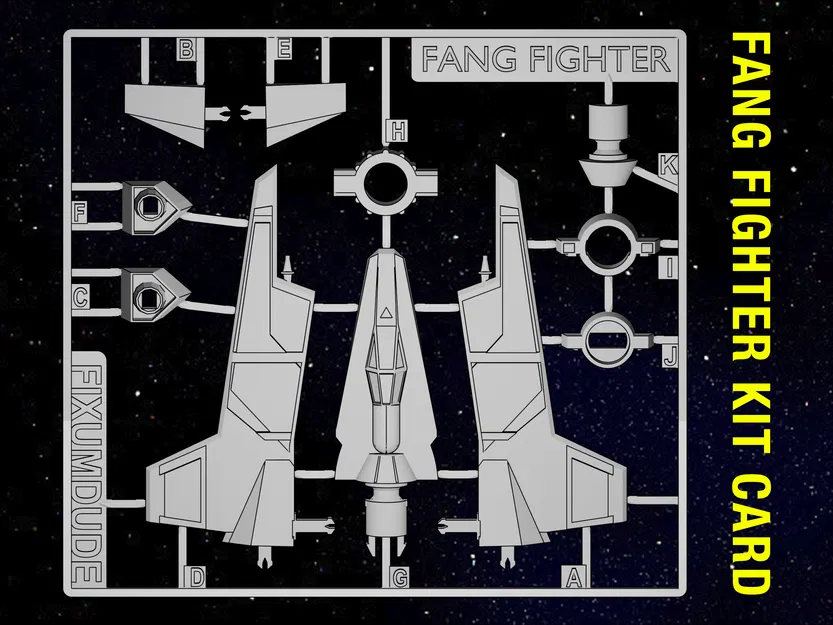 Mô hình Tàu Fang Fighter Star Wars - Kit Card - Image 7