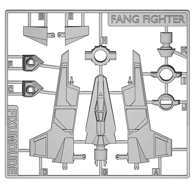 Mô hình Tàu Fang Fighter Star Wars - Kit Card - Image 9