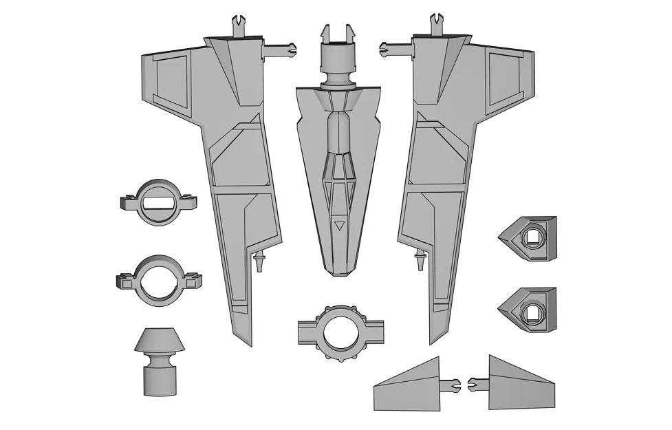 Mô hình Tàu Fang Fighter Star Wars - Kit Card - Image 12