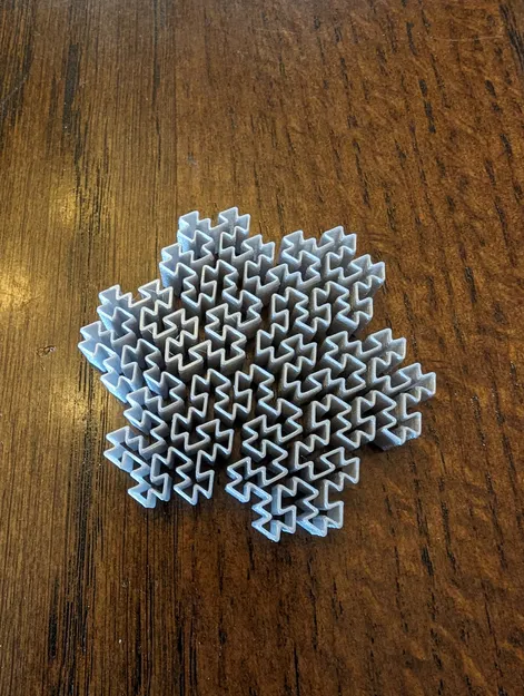 Mô hình Gosper fractal xoay nghịch (chế độ bình hoa) - Image 1