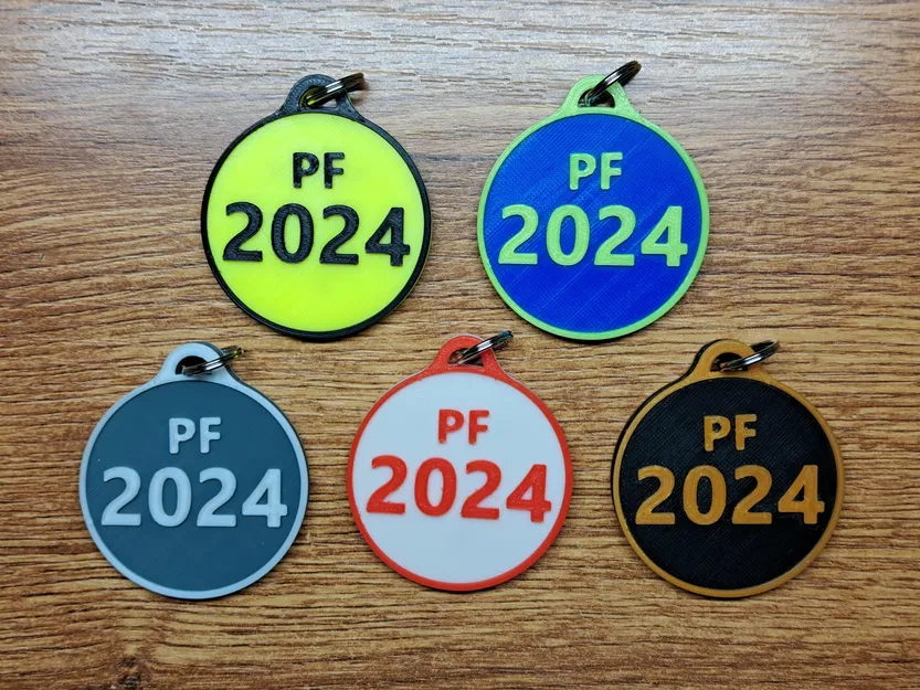 Móc Khóa PF2024 Độc Đáo - Thay Đổi Màu Sắc Theo Góc Nhìn - Image 1