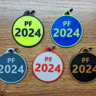 Móc Khóa PF2024 Độc Đáo - Thay Đổi Màu Sắc Theo Góc Nhìn