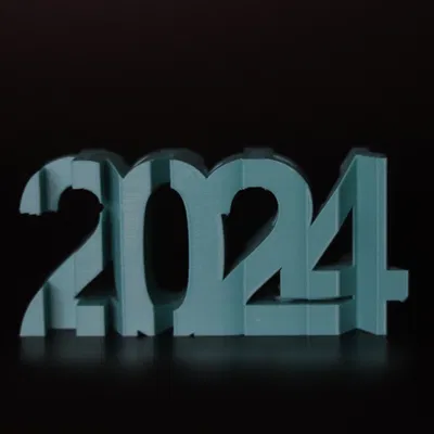 Chữ Chúc Mừng Năm Mới 2024 Dạng Lật