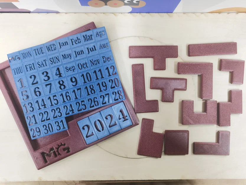 Lịch Puzzle Hàng Ngày 2024 (Không Cần Đa Sắc) - Image 2