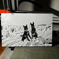Mô hình Litophane Chó Chăn cừu mùa đông - Thumbnail 1