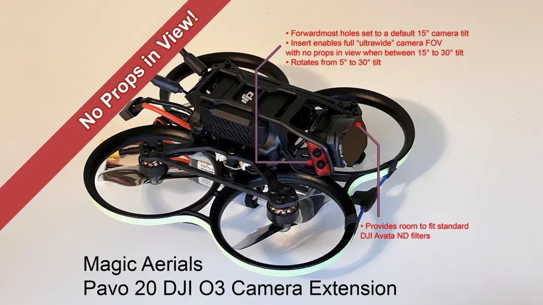 Giá Đỡ Camera DJI O3 Mở Rộng cho MA Pavo20 - Image 1