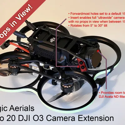 Giá Đỡ Camera DJI O3 Mở Rộng cho MA Pavo20