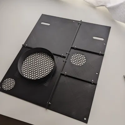 Tấm Ốp Lưng Flashforge Adventurer 5M Pro Có Lưới Tản Nhiệt Quạt 120mm