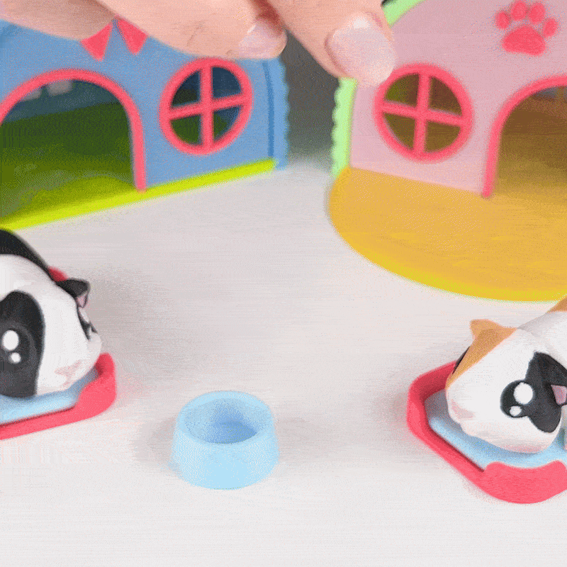 Hộp trưng bày cho Thú Cưng Flexi Dễ Thương, Phiên bản Thỏ Béo