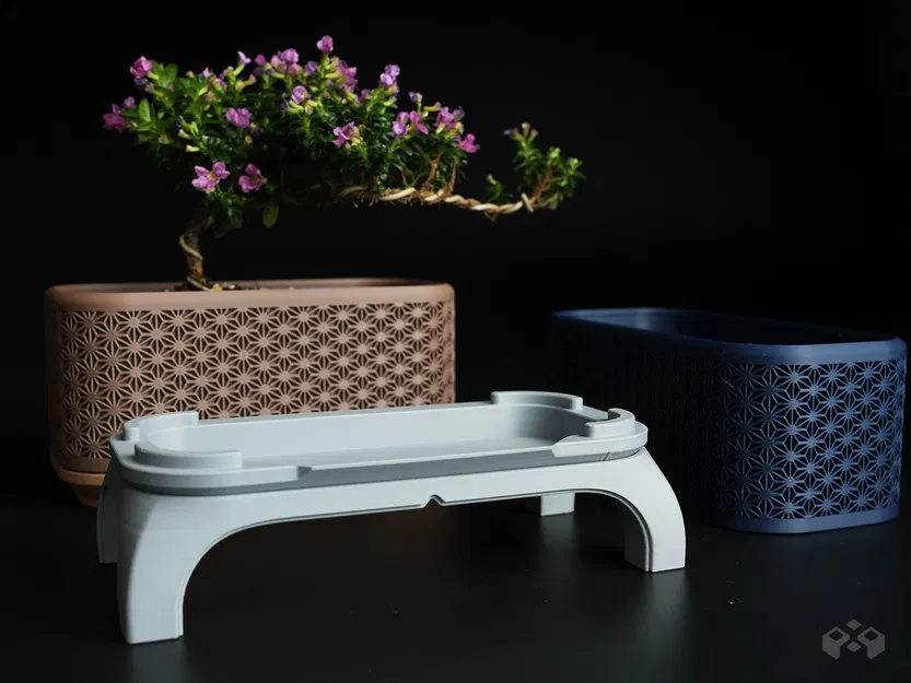 Chậu Cây Bonsai Kumiko Có Chân (Chữ Nhật) - Image 3