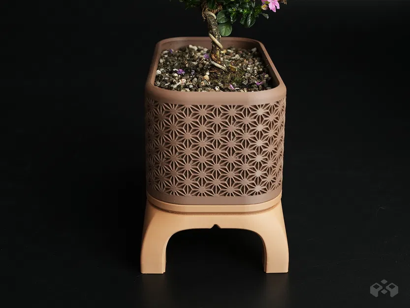 Chậu Cây Bonsai Kumiko Có Chân (Chữ Nhật) - Image 4