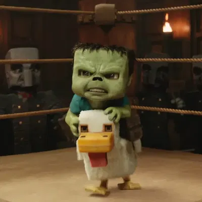 Mô hình Chicken Jockey - Kỵ sĩ gà Minecraft