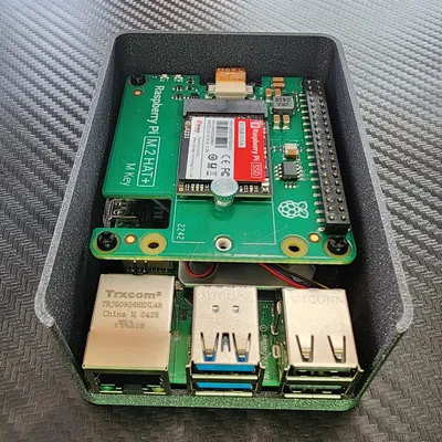 Vỏ Case Raspberry Pi 5 kèm Quạt và NVME HAT Chính Hãng + SSD