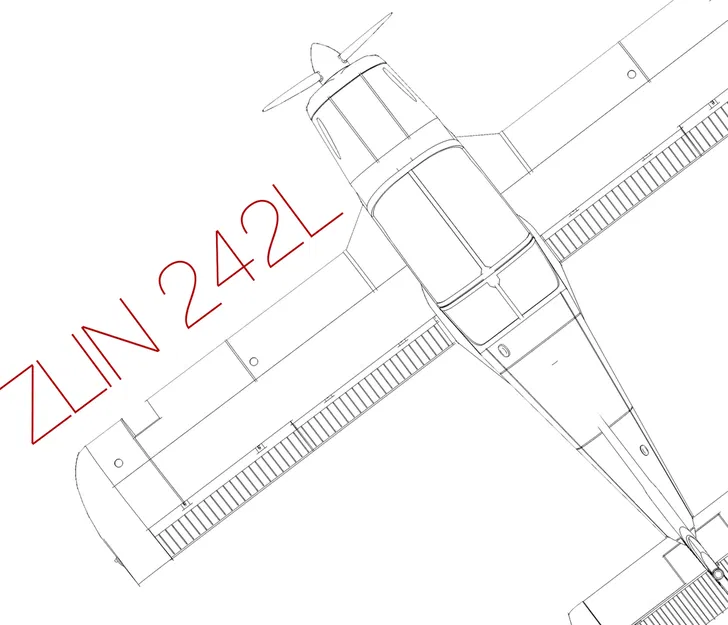 Bộ Kit Mô Hình Máy Bay Zlin 242L - Image 4