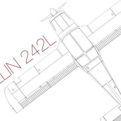 Bộ Kit Mô Hình Máy Bay Zlin 242L