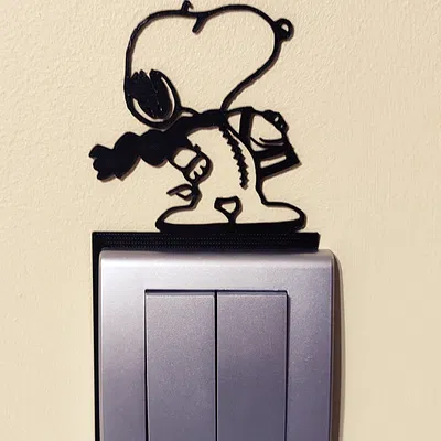 Trang Trí Công Tắc Đèn / Ổ Cắm Hình Snoopy – Mô Hình In 3D 2