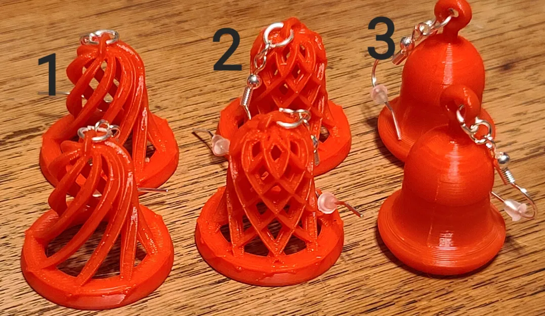 Hoa tai / Đồ trang trí Chuông 3D - Image 1