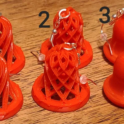 Hoa tai / Đồ trang trí Chuông 3D