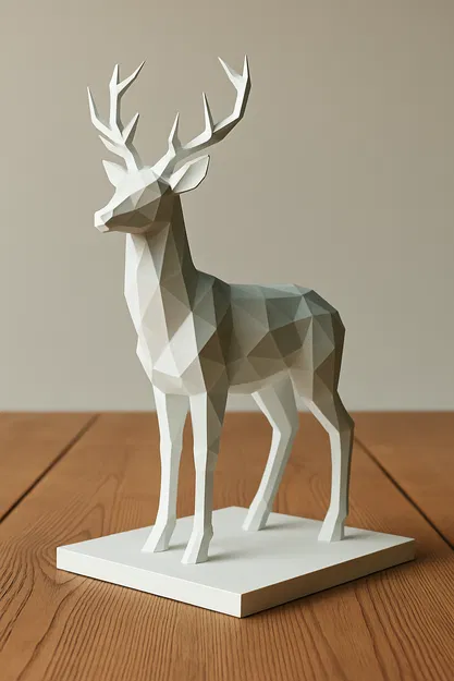 Mẫu Hươu Low Poly - Image 1
