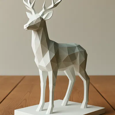 Mẫu Hươu Low Poly