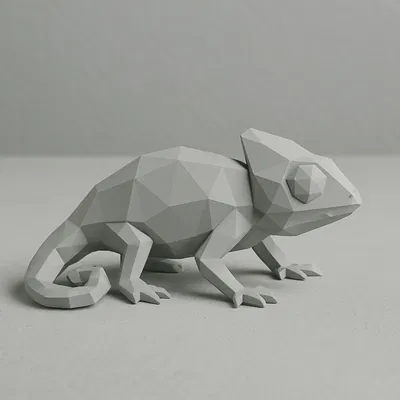 Tắc kè hoa Low Poly