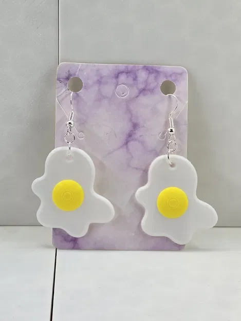 Bông Tai Dưa Hấu, Trứng, Pizza và Bơ - Phần 1 Bông Tai Đồ Ăn - In Lớp Không Cần AMS - Image 2