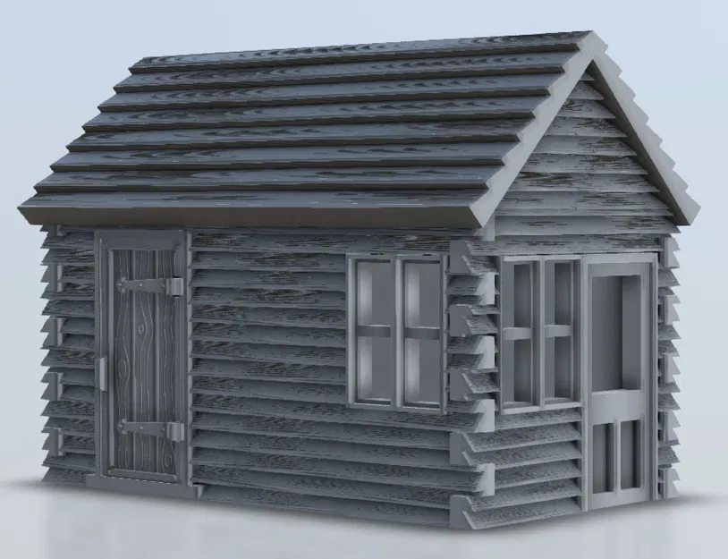 Nhà Gỗ Timber Shed - Mô hình Wargame 28mm - Image 1