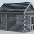 Nhà Gỗ Timber Shed - Mô hình Wargame 28mm - Thumbnail 1