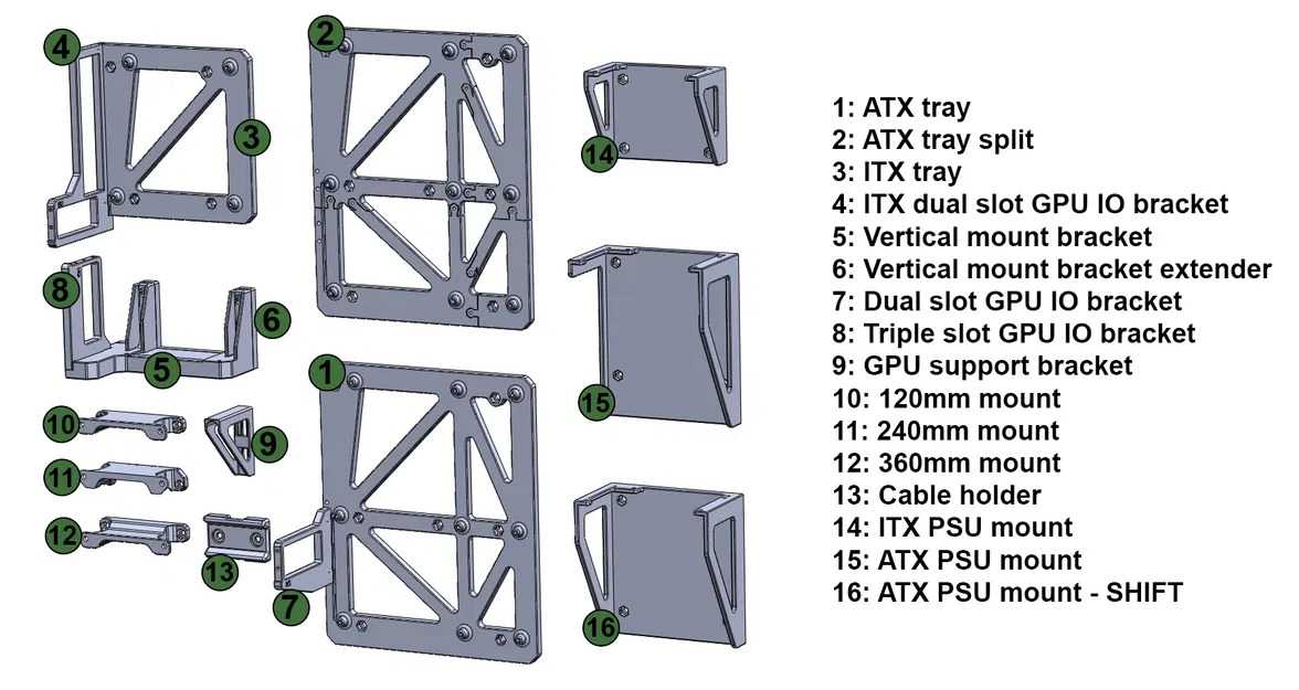 Vỏ PC Khung Mở In 3D - Image 2