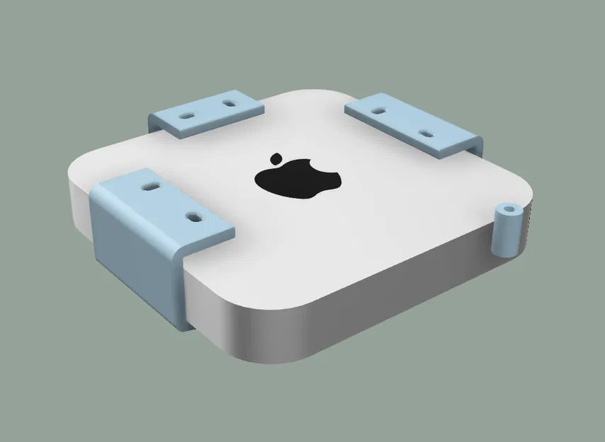Giá treo Mac mini M1 dưới bàn tối giản (in trên bàn in nhỏ) - Image 1