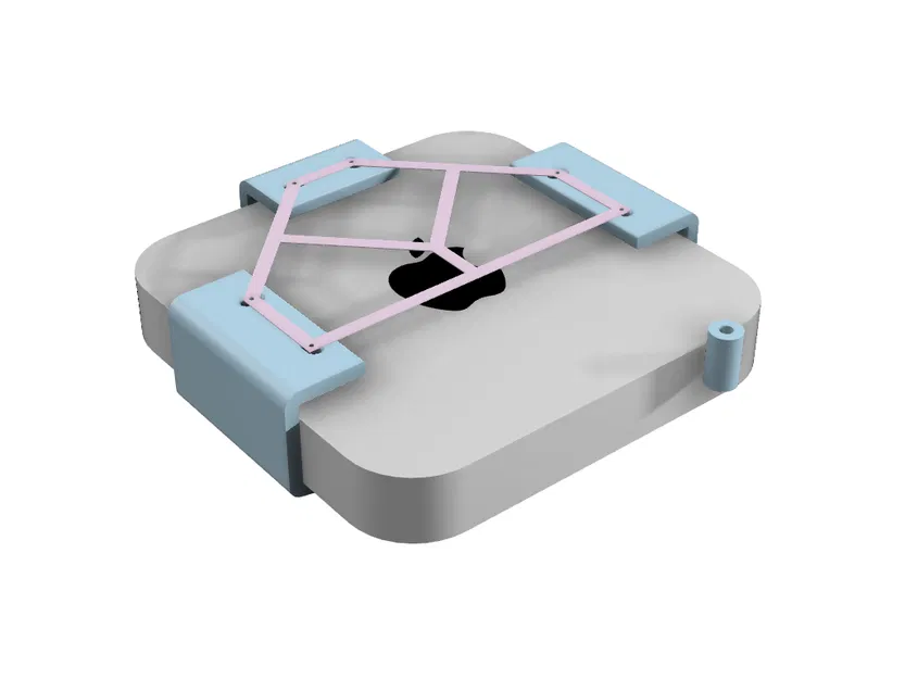 Giá treo Mac mini M1 dưới bàn tối giản (in trên bàn in nhỏ) - Image 3