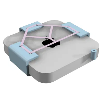 Giá treo Mac mini M1 dưới bàn tối giản (in trên bàn in nhỏ)