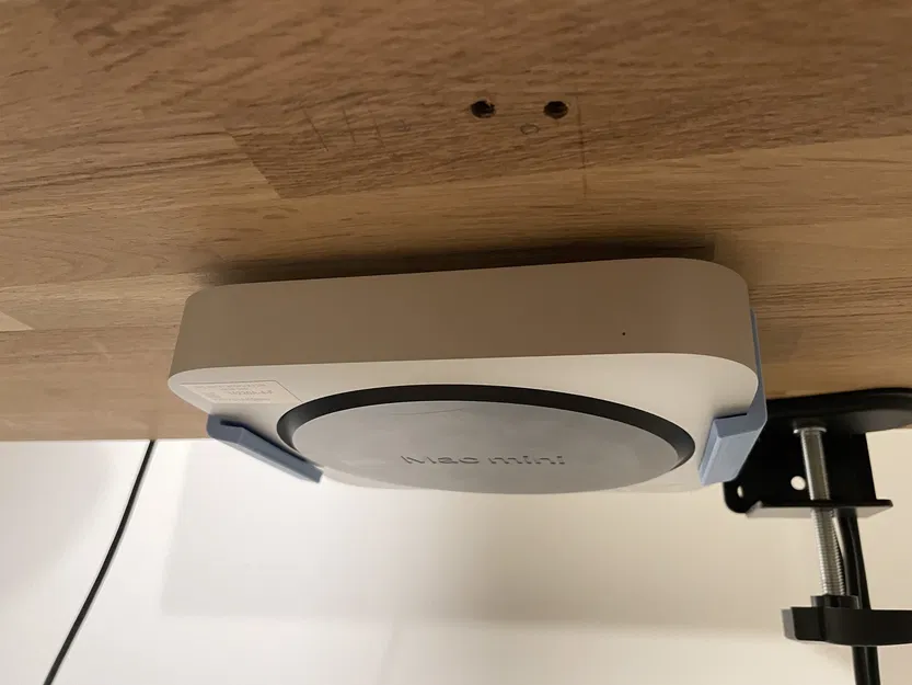 Giá treo Mac mini M1 dưới bàn tối giản (in trên bàn in nhỏ) - Image 8
