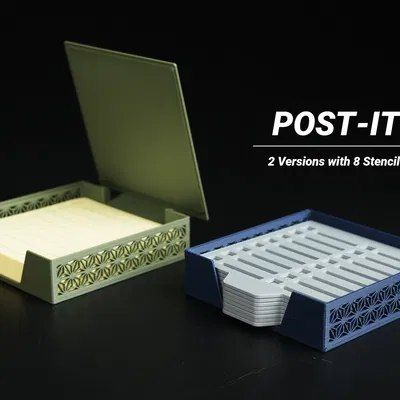 Khay Đựng Giấy Ghi Chú Kumiko Kèm 8 Mẫu Vẽ