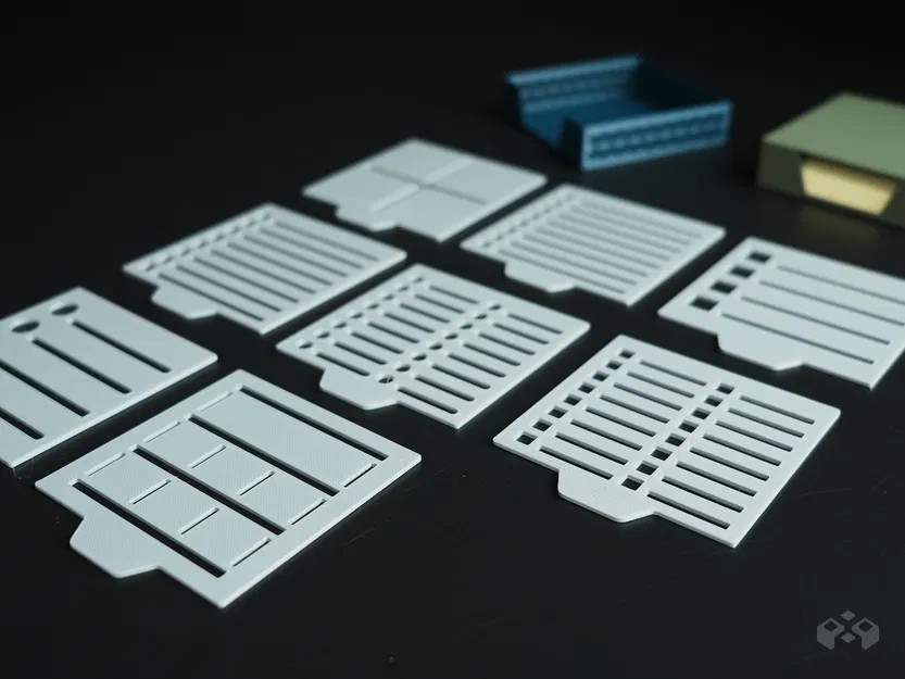 Khay Đựng Giấy Ghi Chú Kumiko Kèm 8 Mẫu Vẽ - Image 5