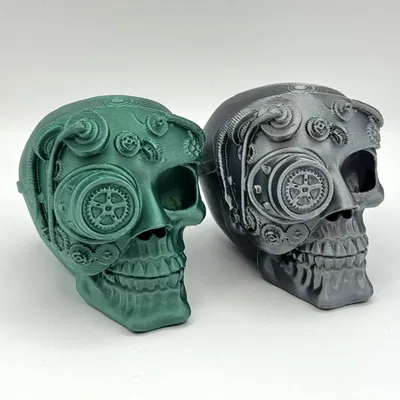 Đầu Lâu Steampunk Bánh Răng - Mô Hình In 3D Độc Đáo