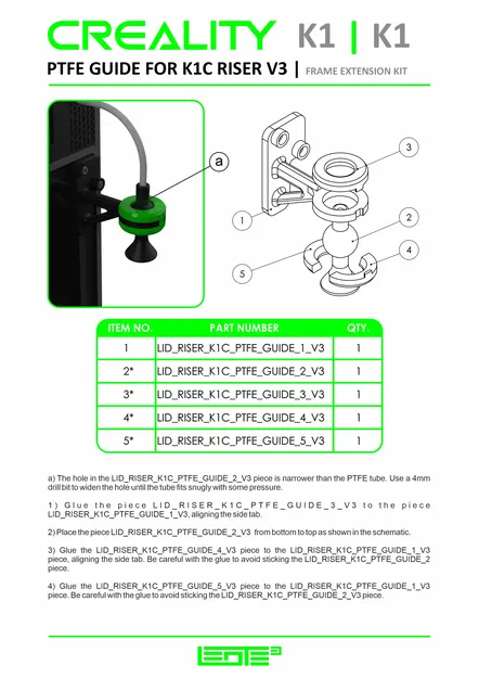 CREALITY K1 | K1C | K1SE - Hướng dẫn ống PTFE 360 độ - Image 2