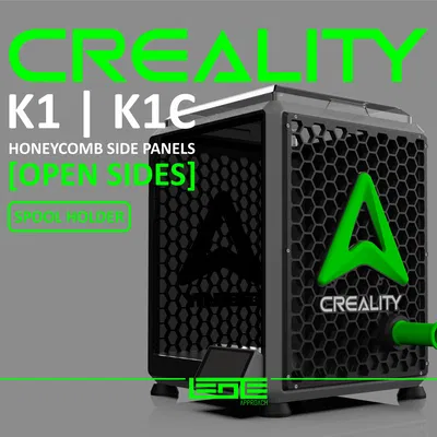CREALITY K1 | TẤM PANEL HÔNG KIỂU HONEYCOMB K1C [LỖ THÔNG HƠI + GIÁ ĐỠ CUỘN DÂY]