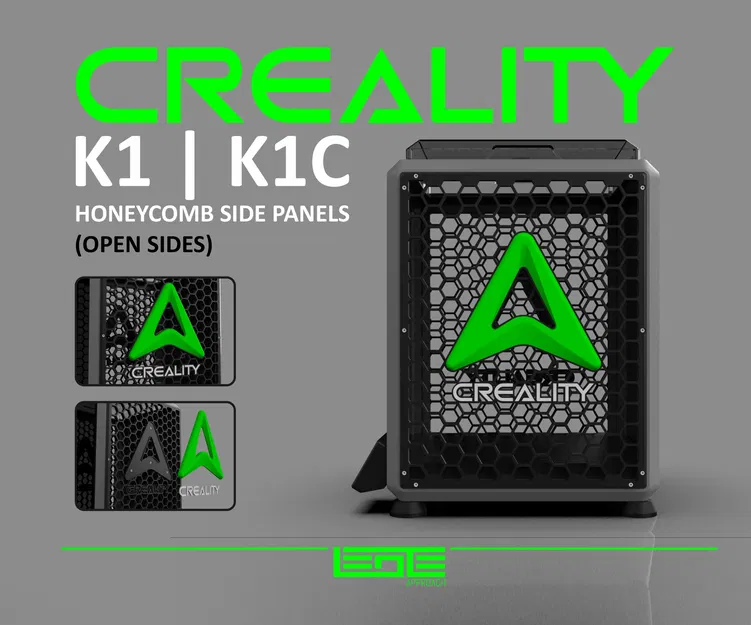 CREALITY K1 | TẤM PANEL HÔNG KIỂU HONEYCOMB K1C [LỖ THÔNG HƠI + GIÁ ĐỠ CUỘN DÂY] - Image 2