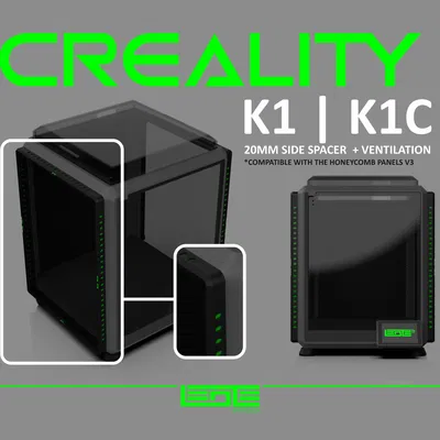 CREALITY K1 | K1C | K1SE - 20mm KHE HỞ BÊN + THÔNG GIÓ (tương thích với honeycomb V3)