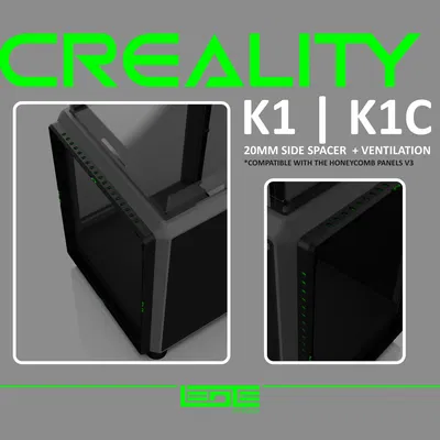 CREALITY K1 | K1C | K1SE - 20mm KHE HỞ BÊN + THÔNG GIÓ (tương thích với honeycomb V3)