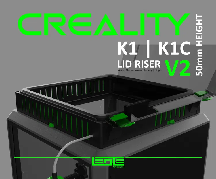 CREALITY K1 | K1C | K1SE - BỘ NÂNG NẮP V2 [Chiều cao 50mm] - Image 3