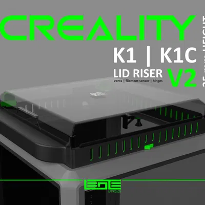 CREALITY K1 | K1C | K1SE - BỘ NÂNG NẮP V2 [KHÔNG ĐÈN LED] [cao 35mm]