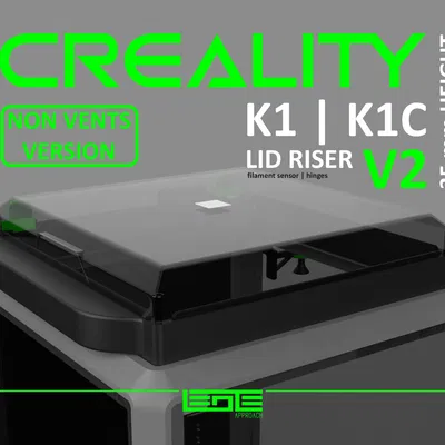 CREALITY K1 | K1C | K1SE - BỘ NÂNG NẮP V2 [KHÔNG ĐÈN LED] [cao 35mm]